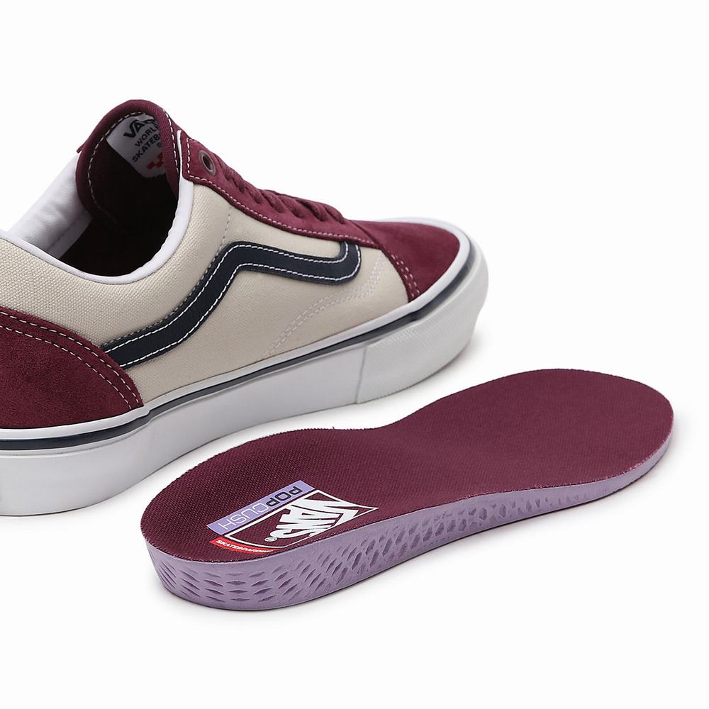 Tenis Vans Skate Old Skool Hombre Rojas/Beige | BJD823597