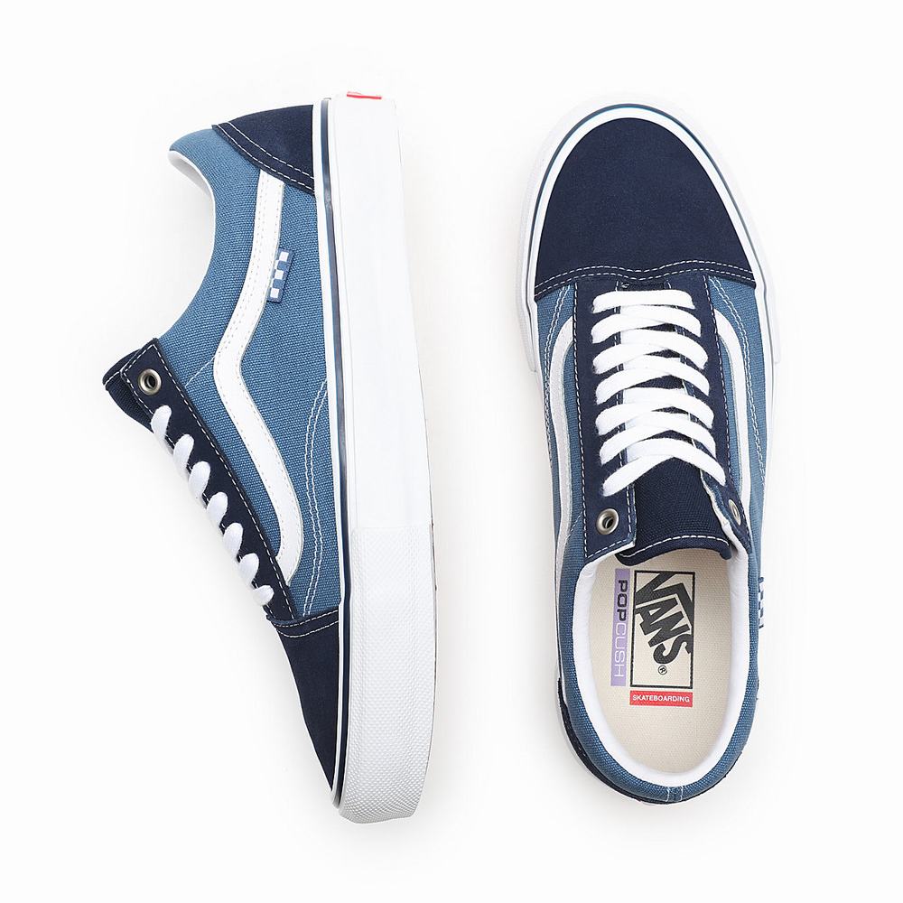 Tenis Vans Skate Old Skool Mujer Azules/Azul Marino | CXU387142