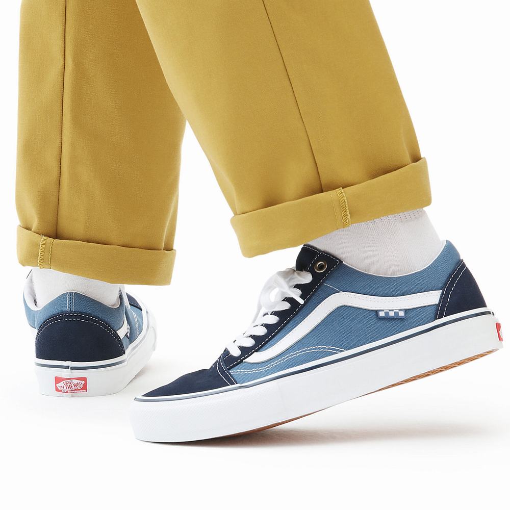 Tenis Vans Skate Old Skool Mujer Azules/Azul Marino | CXU387142