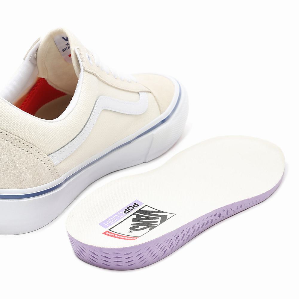 Tenis Vans Skate Old Skool Mujer Blancas | JBH607329