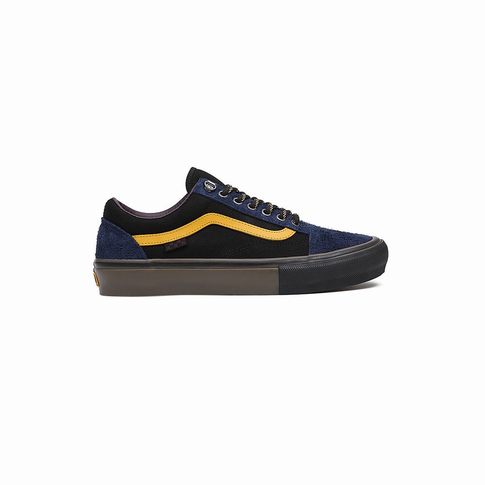 Tenis Vans Skate Old Skool Mujer Negras/Moradas | ZCI479081