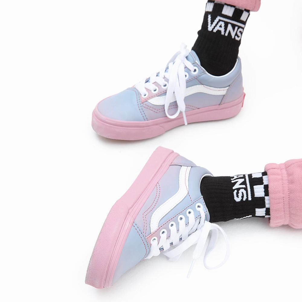 Tenis Vans Skool (8-14 years) Niños Azules/Rosas | AFY925371