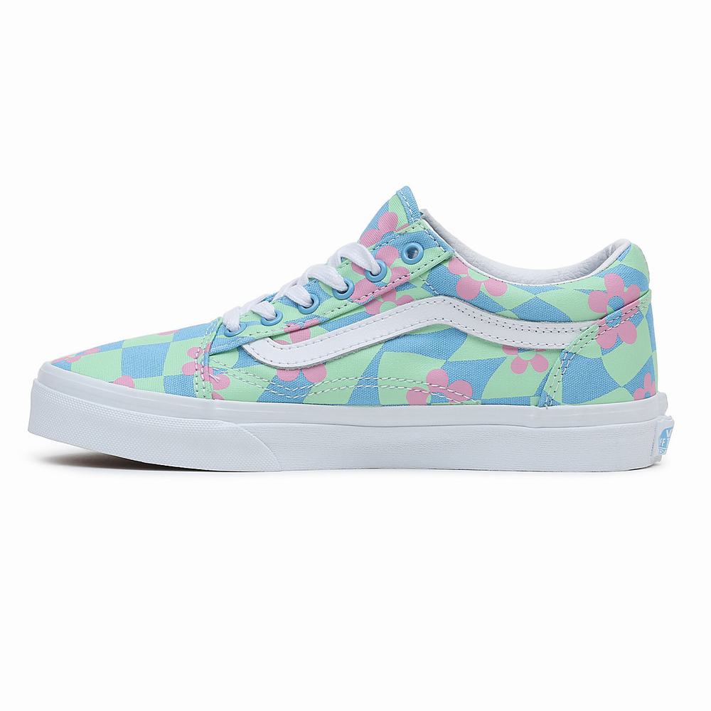 Tenis Vans Skool (8-14 years) Niños Azules/Verde | ZRY814963