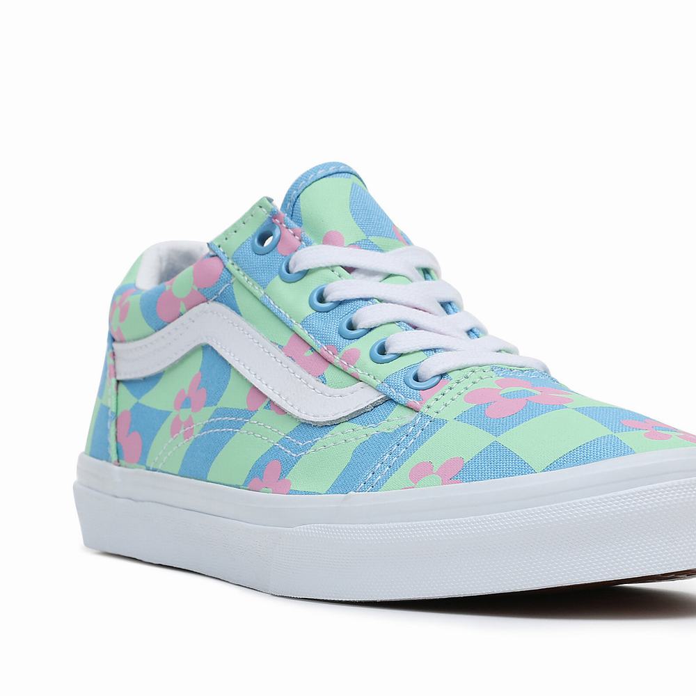 Tenis Vans Skool (8-14 years) Niños Azules/Verde | ZRY814963