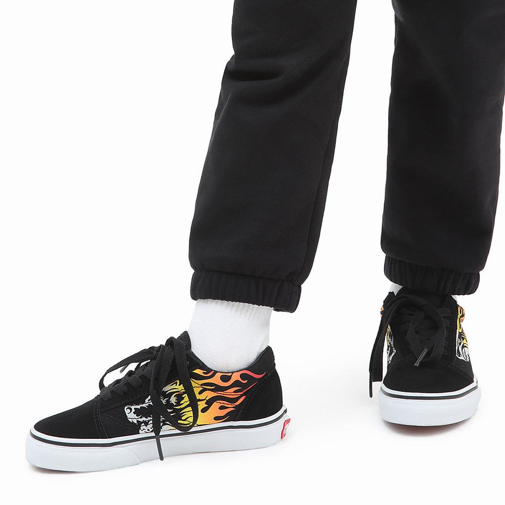 Tenis Vans Skool (8-14 years) Niños Negras | FLU073986