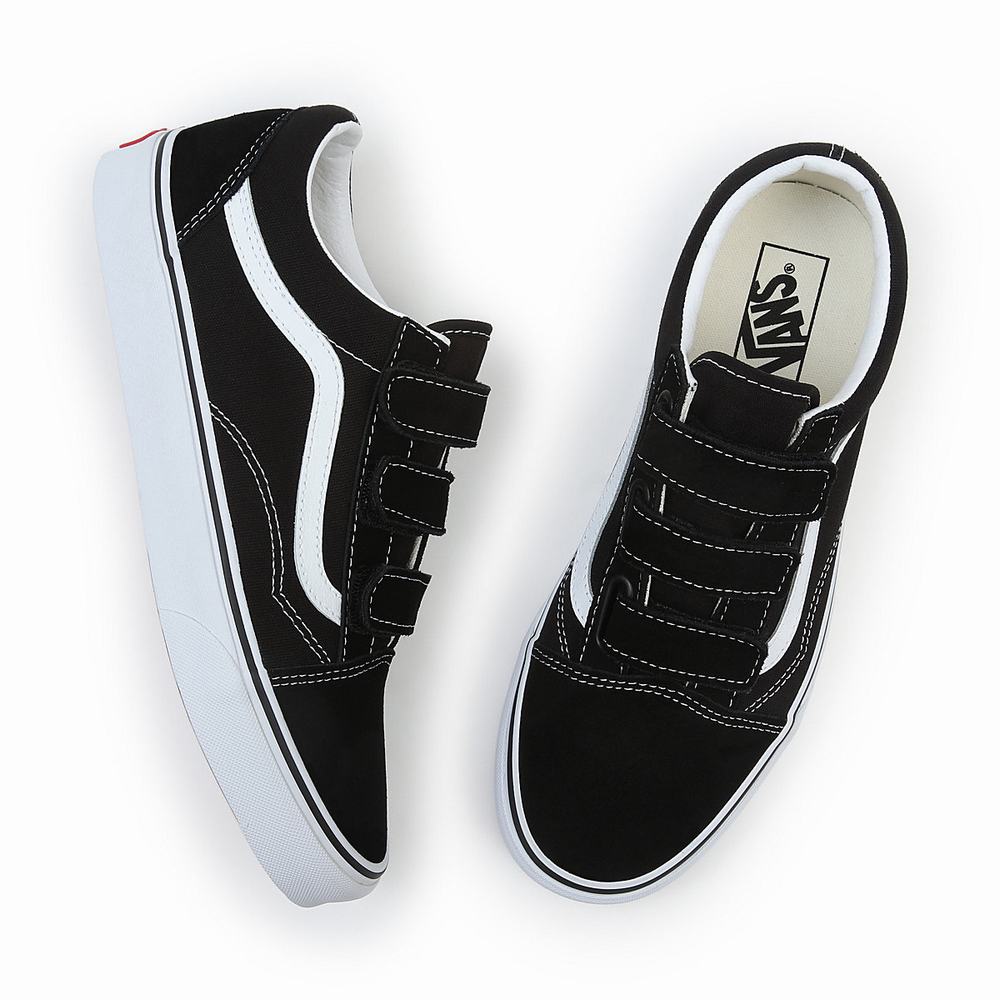 Tenis Vans Suede Canvas Old Skool V Hombre Negras/Blancas | NRK307198