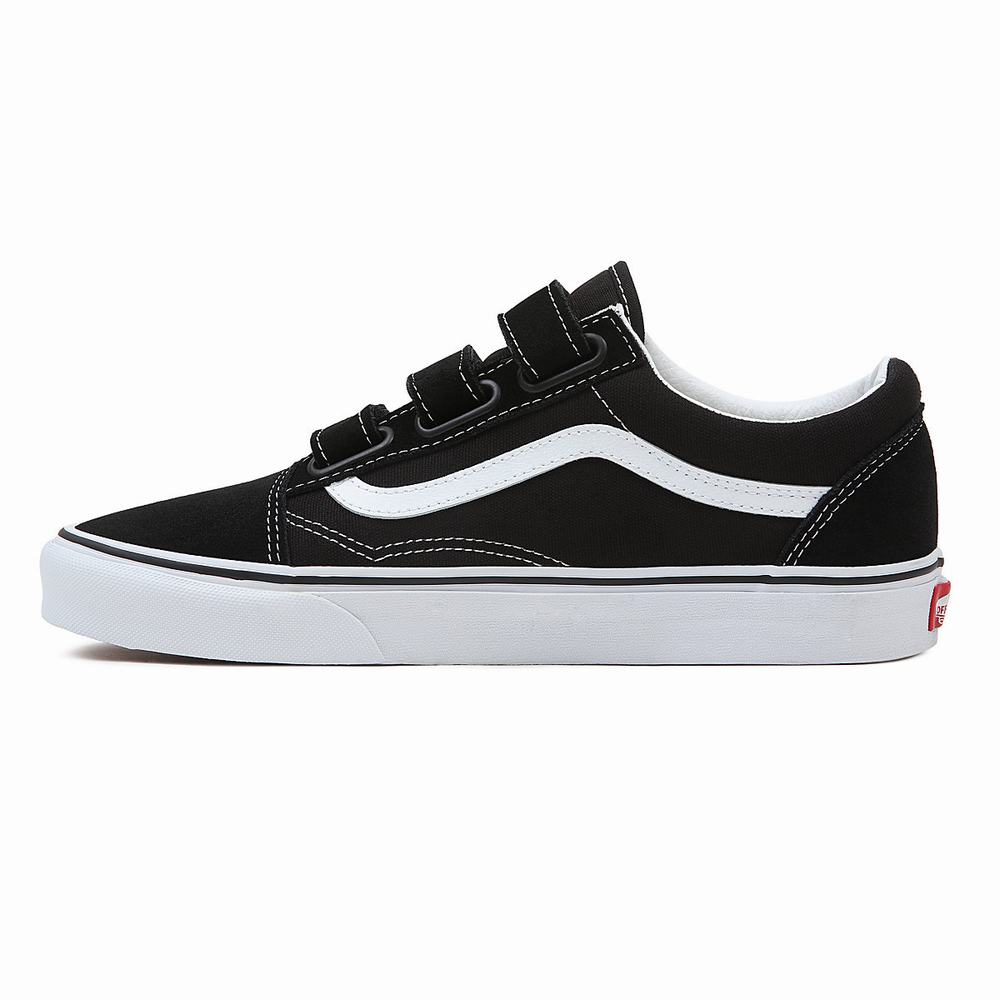 Tenis Vans Suede Canvas Old Skool V Hombre Negras/Blancas | NRK307198