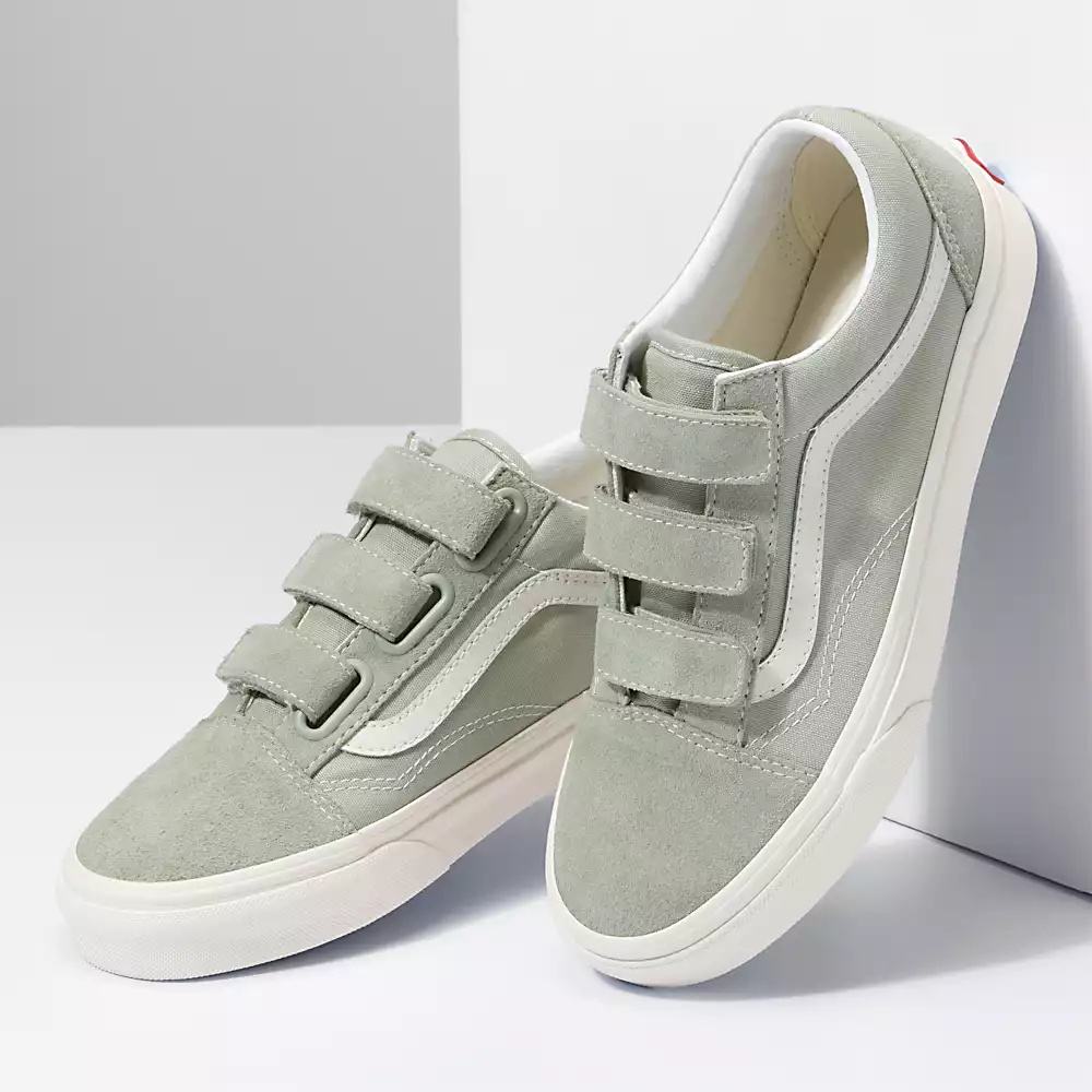 Tenis Vans Suede Canvas Old Skool V Hombre Verde | RDP850123