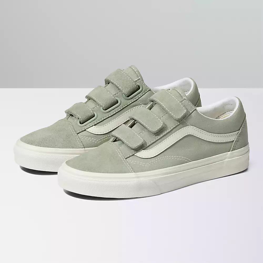 Tenis Vans Suede Canvas Old Skool V Hombre Verde | RDP850123