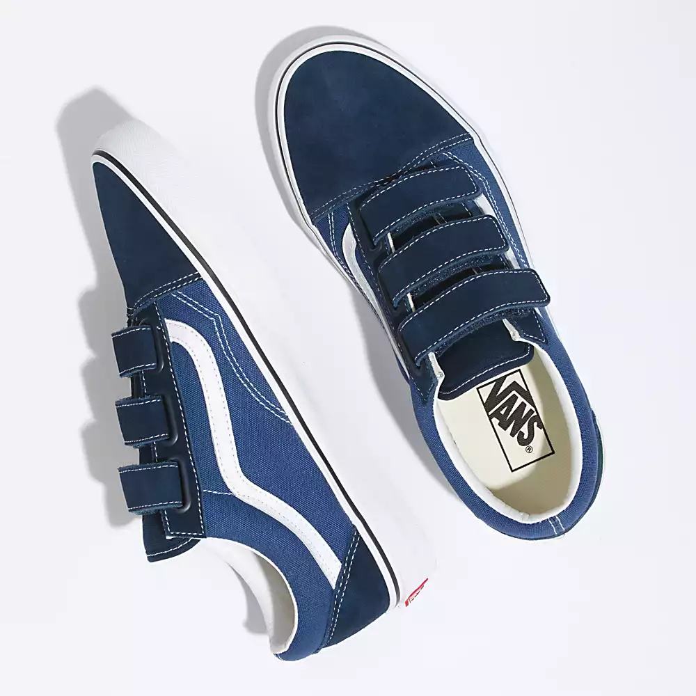 Tenis Vans Suede Canvas Old Skool V Hombre Azules/Azul Marino | YAN457812