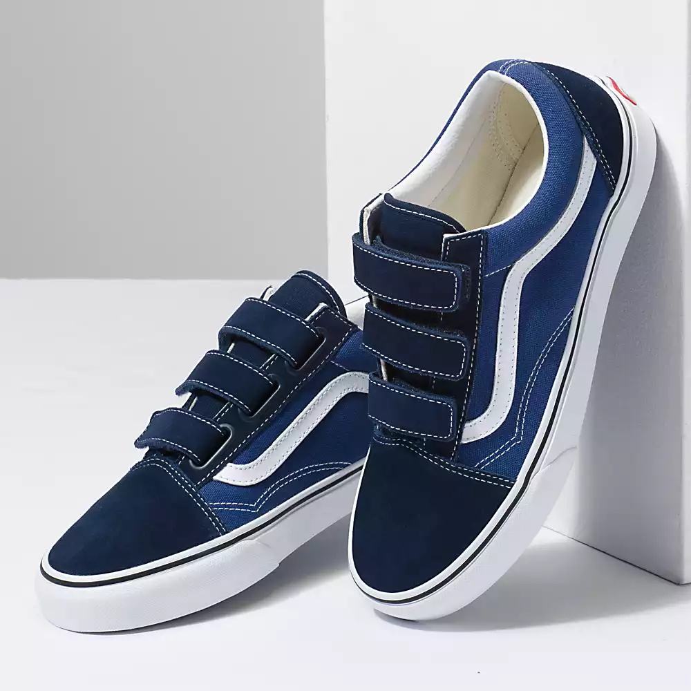 Tenis Vans Suede Canvas Old Skool V Hombre Azules/Azul Marino | YAN457812