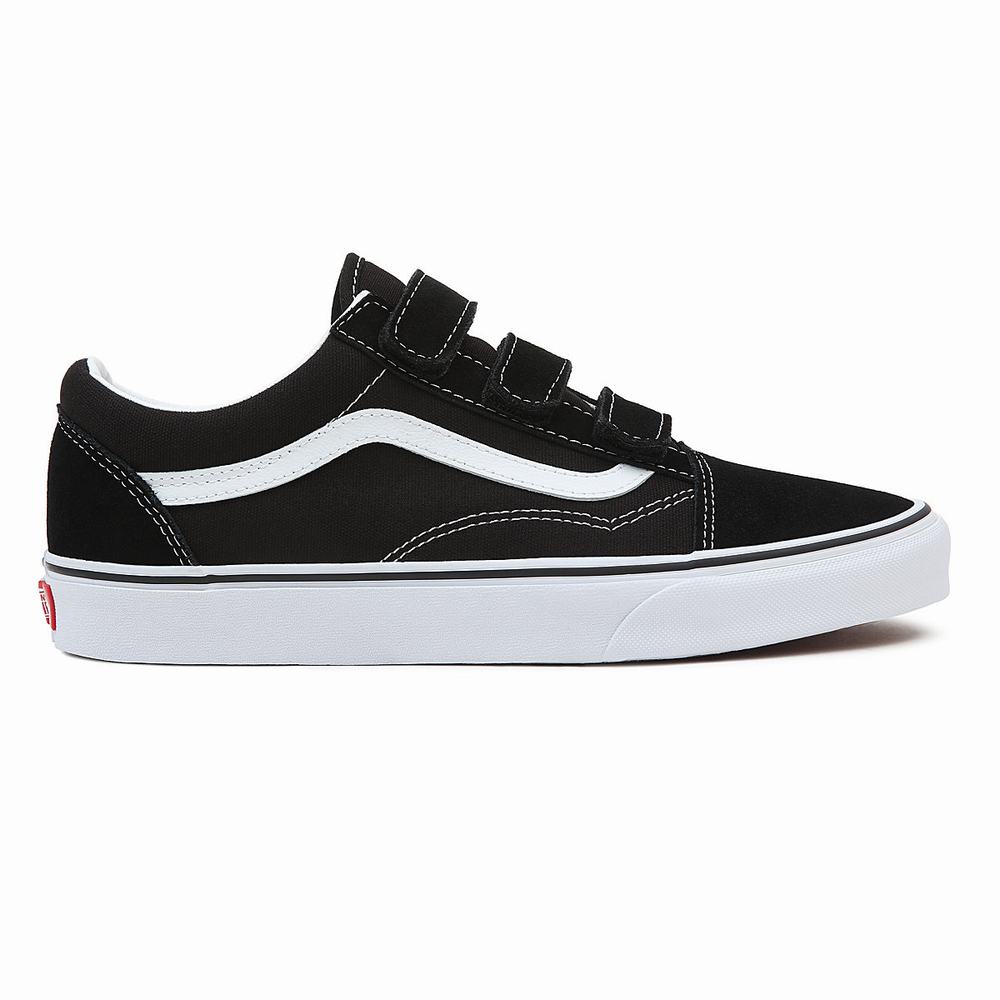 Tenis Vans Suede Canvas Old Skool V Mujer Negras/Blancas | DJV715468