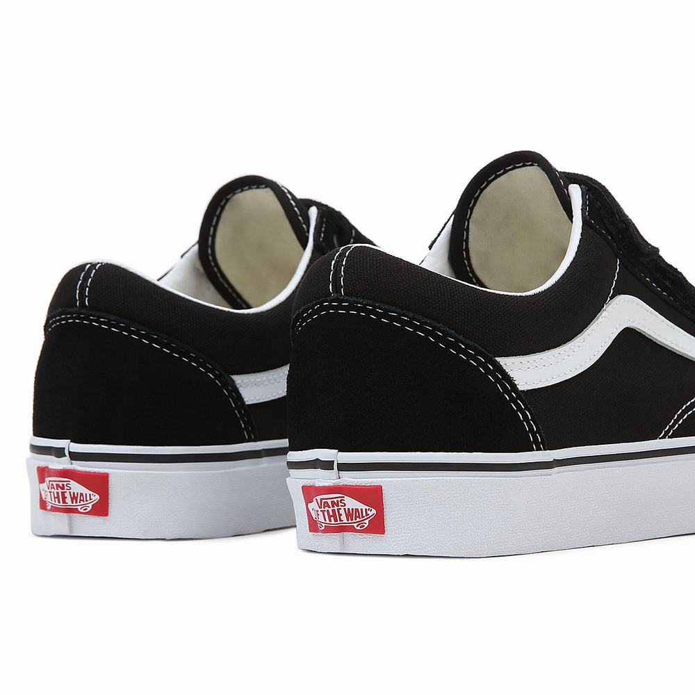 Tenis Vans Suede Canvas Old Skool V Mujer Negras/Blancas | DJV715468