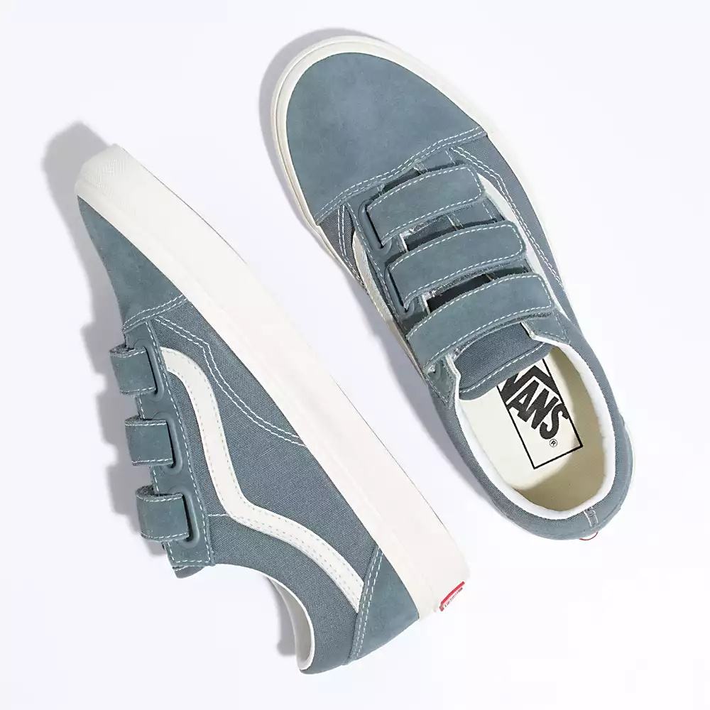 Tenis Vans Suede Canvas Old Skool V Mujer Azules | XQS302579