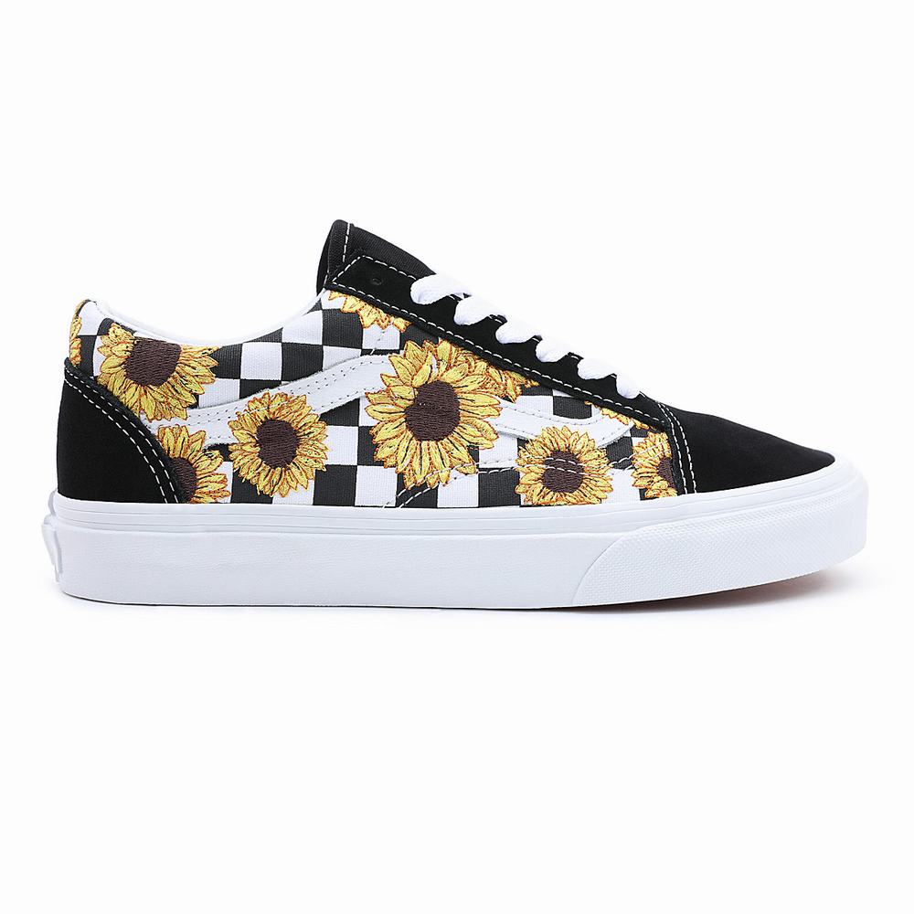 Tenis Vans Sunflower Embroidery Old Skool Mujer Negras | IFK631857