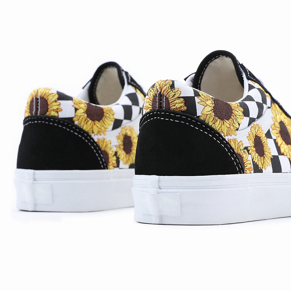 Tenis Vans Sunflower Embroidery Old Skool Mujer Negras | IFK631857