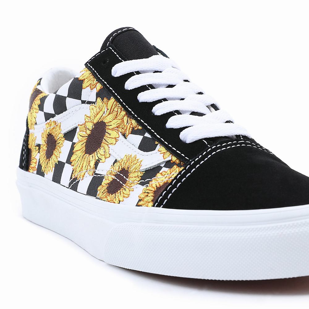 Tenis Vans Sunflower Embroidery Old Skool Mujer Negras | IFK631857