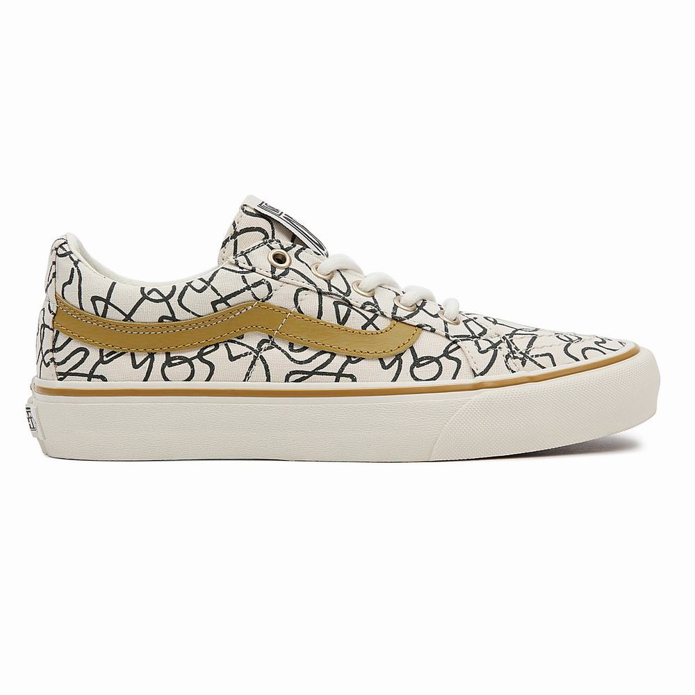 Tenis Vans Textured Waves SK8-Low Reissue SF Mujer Beige | GDM069278