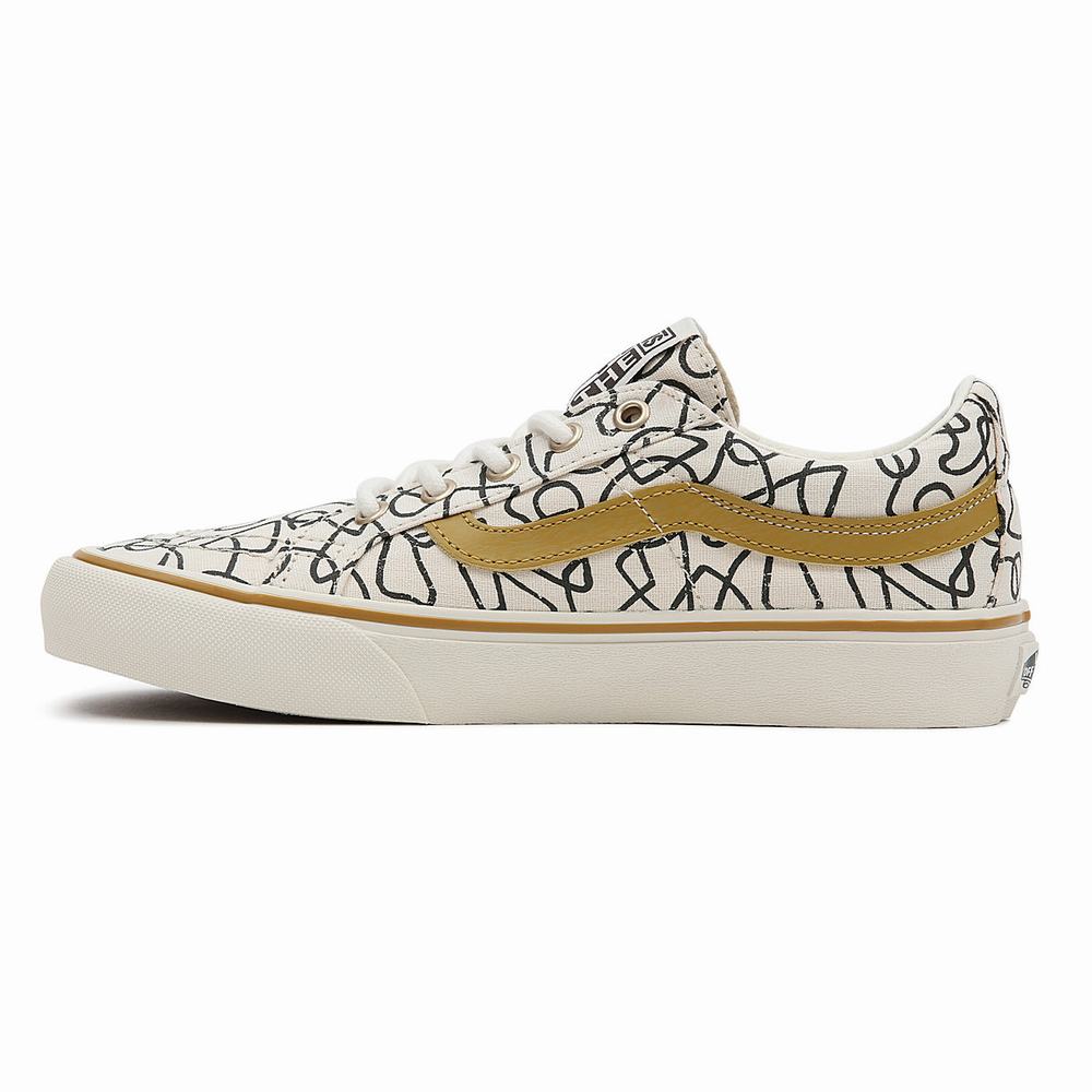 Tenis Vans Textured Waves SK8-Low Reissue SF Mujer Beige | GDM069278