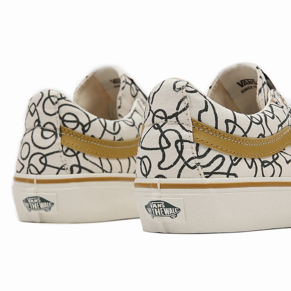 Tenis Vans Textured Waves SK8-Low Reissue SF Mujer Beige | GDM069278