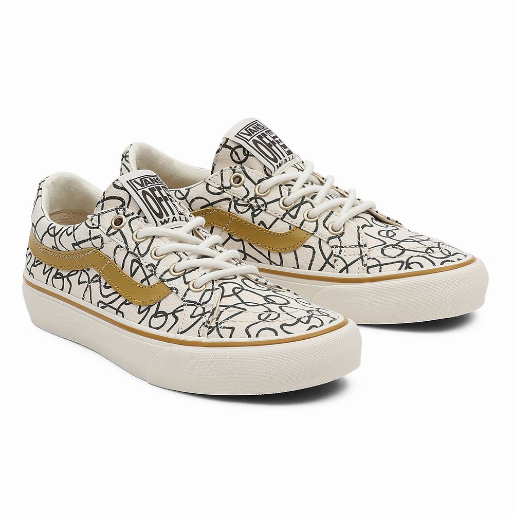 Tenis Vans Textured Waves SK8-Low Reissue SF Mujer Beige | GDM069278