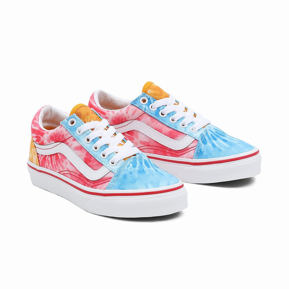 Tenis Vans Tie Dye Block Old Skool (4-8 years) Niños Multicolor | CUW783125