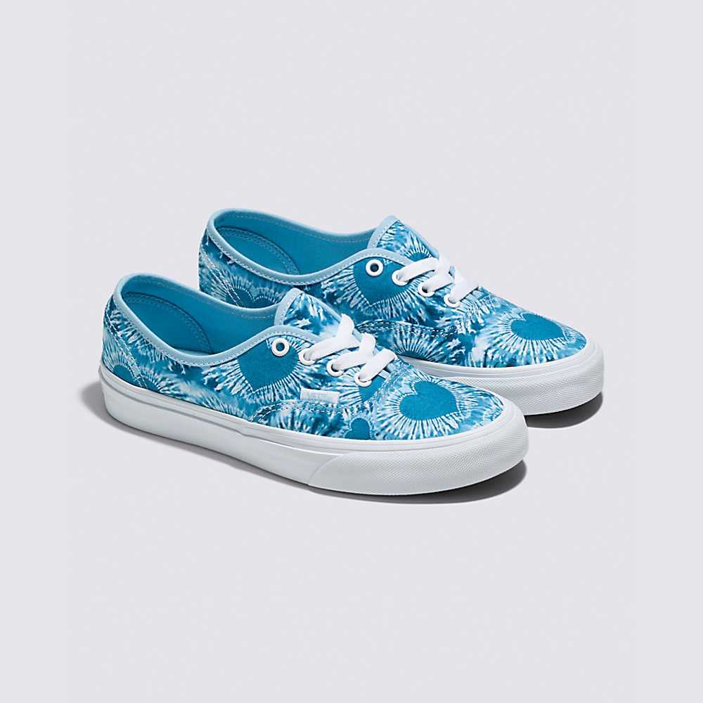 Tenis Vans Tie-dye Hearts Authentic Hombre Azules Claro/Blancas | YPE879605