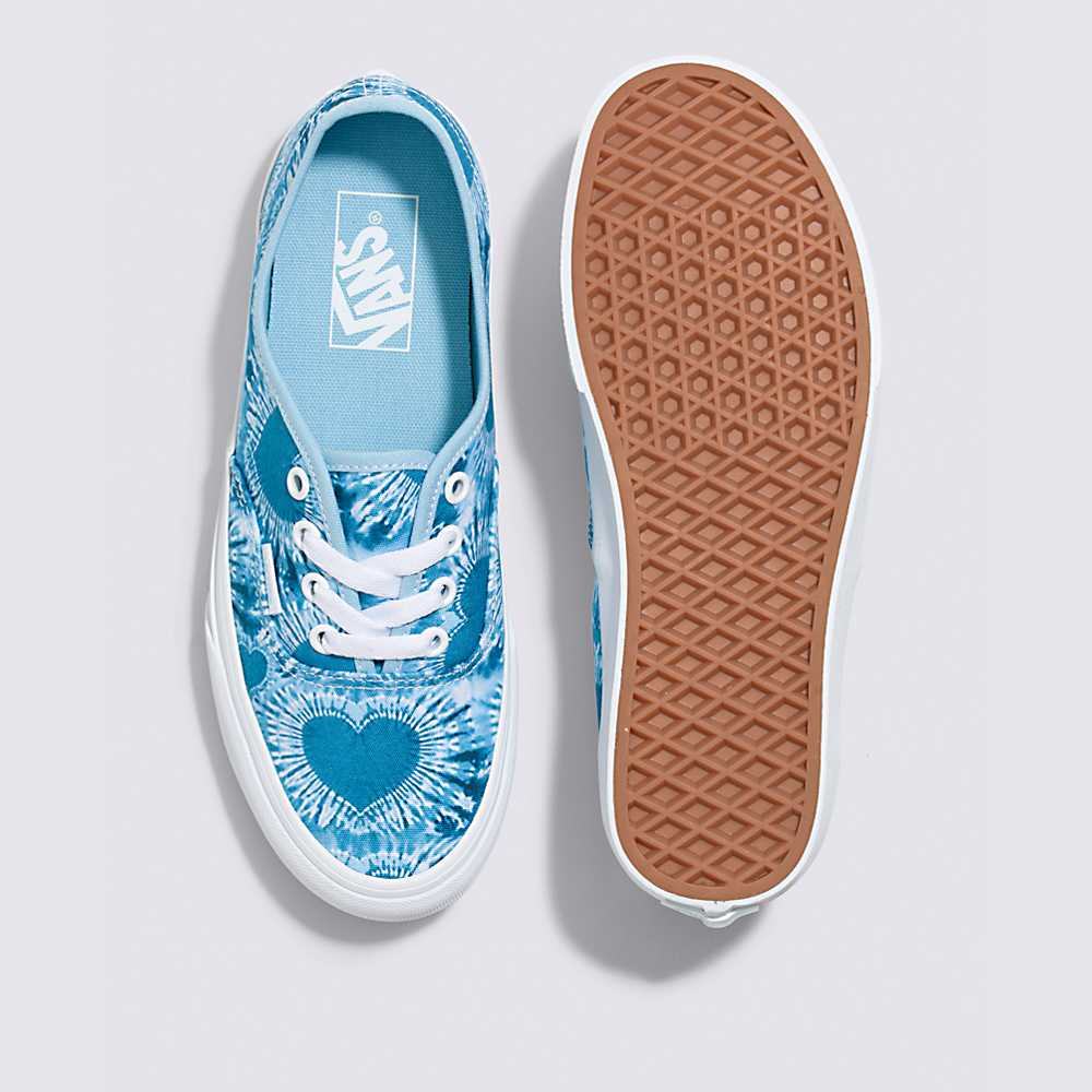 Tenis Vans Tie-dye Hearts Authentic Hombre Azules Claro/Blancas | YPE879605