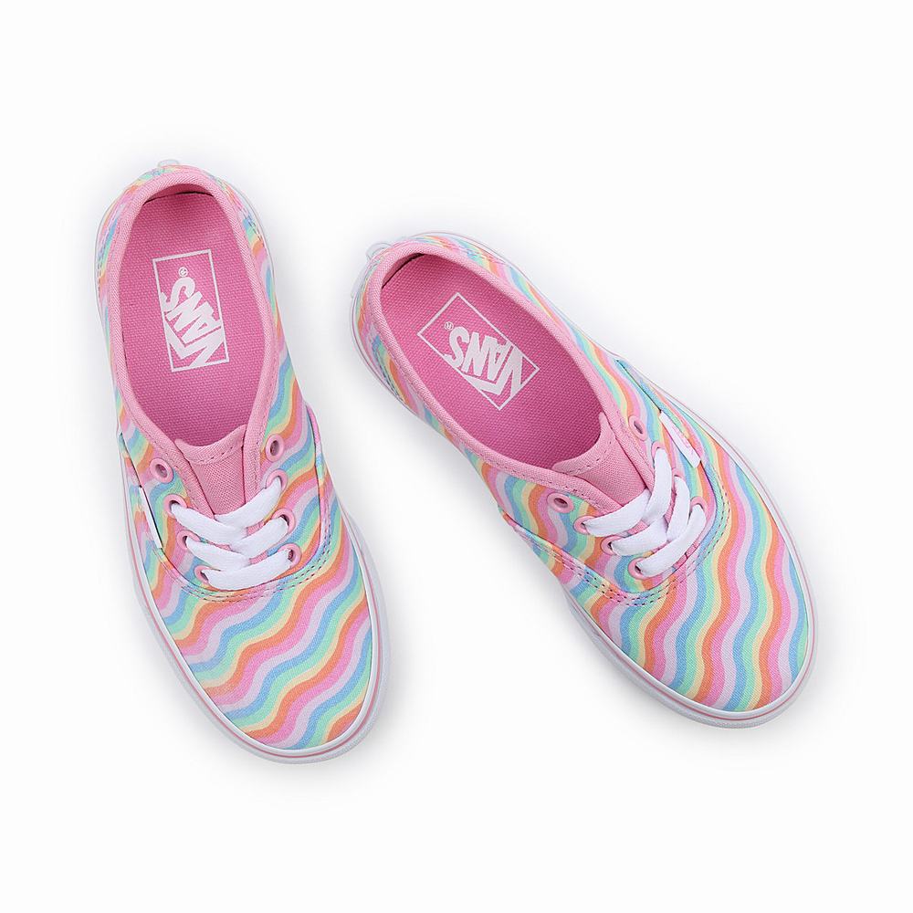 Tenis Vans Wavy Rainbow Authentic (4-8 years) Niños Multicolor/Rosas | OUB672085