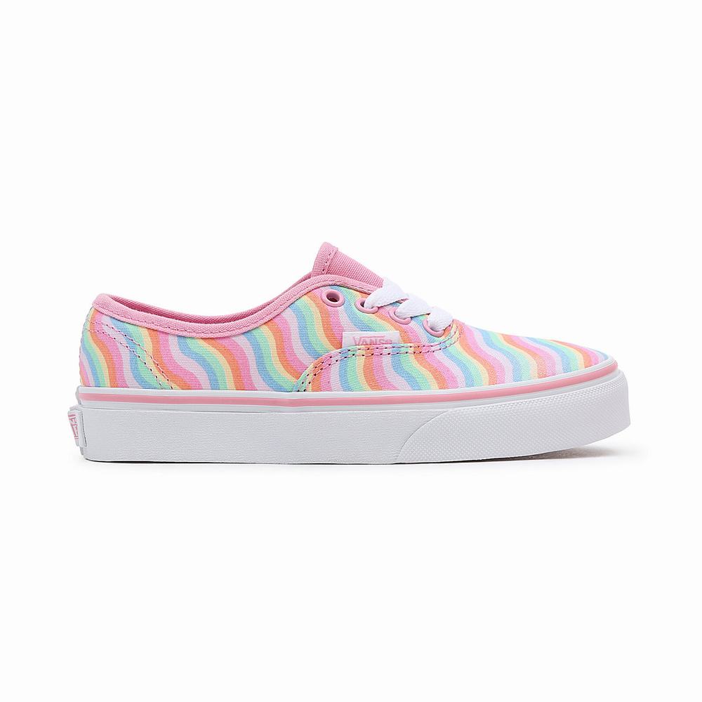 Tenis Vans Wavy Rainbow Authentic (4-8 years) Niños Multicolor/Rosas | OUB672085