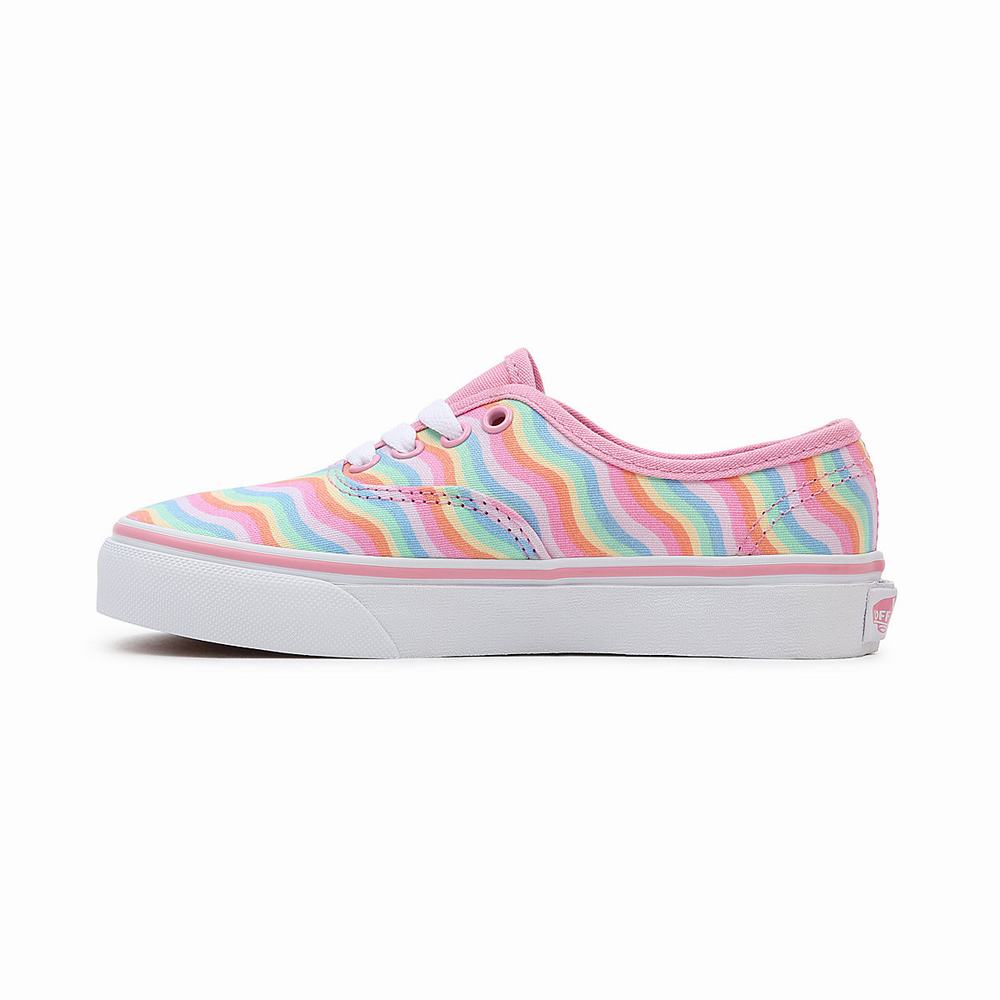 Tenis Vans Wavy Rainbow Authentic (4-8 years) Niños Multicolor/Rosas | OUB672085