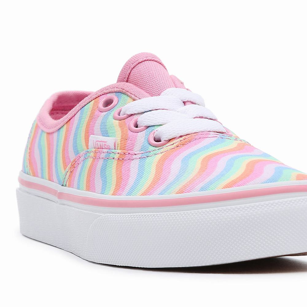 Tenis Vans Wavy Rainbow Authentic (4-8 years) Niños Multicolor/Rosas | OUB672085