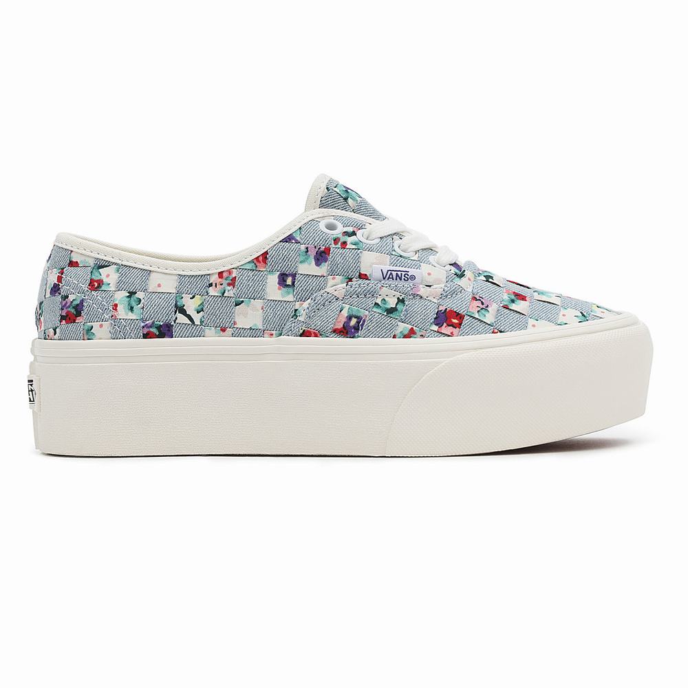 Tenis Vans Woven Authentic Stackform Mujer Azules | PKM078456