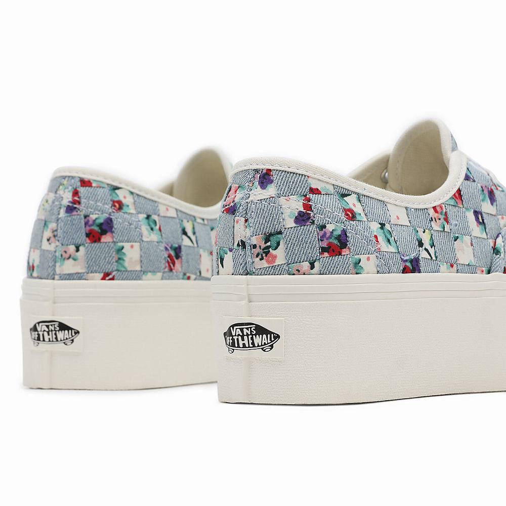 Tenis Vans Woven Authentic Stackform Mujer Azules | PKM078456