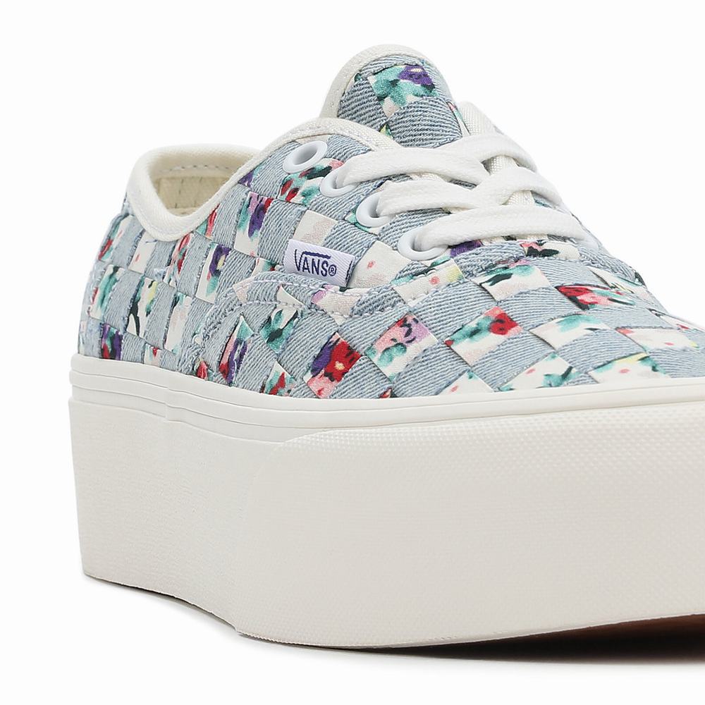 Tenis Vans Woven Authentic Stackform Mujer Azules | PKM078456