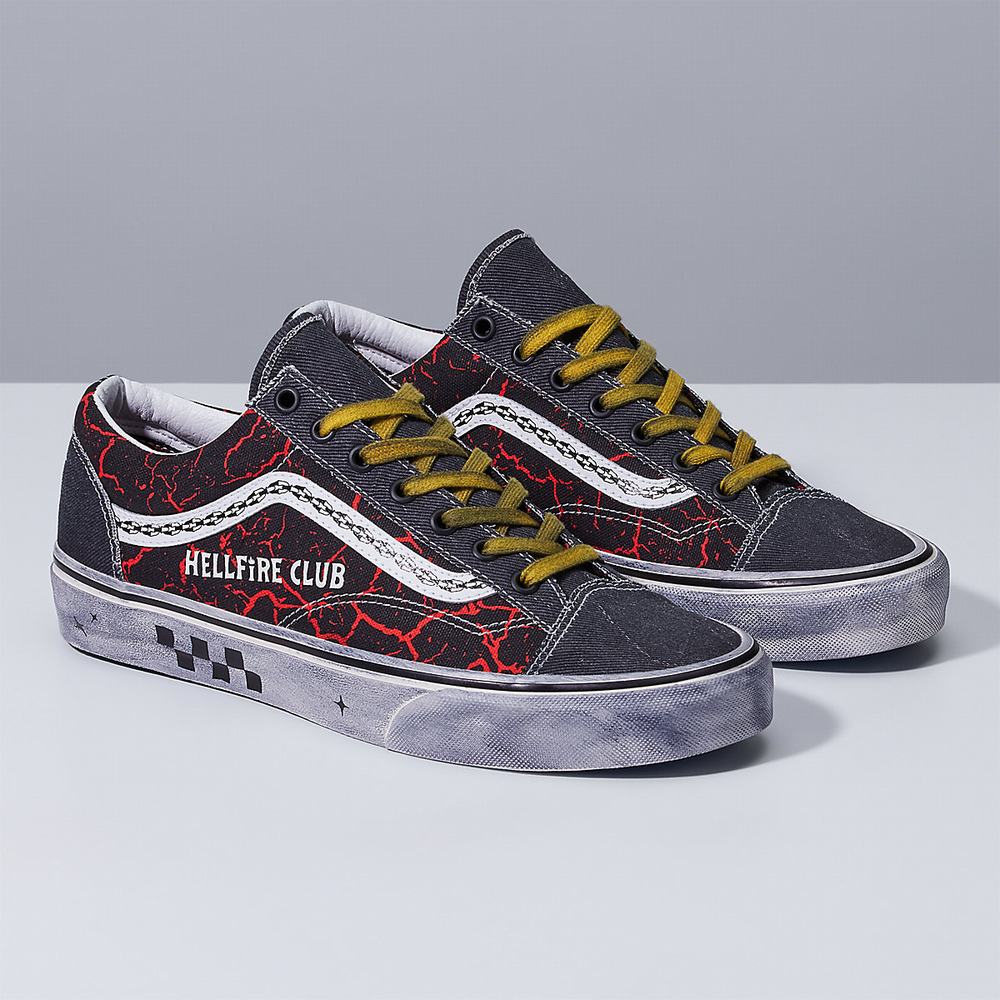 Tenis Vans X Stranger Things Estilo 36 Hombre Negras/Rojas | RGJ083296