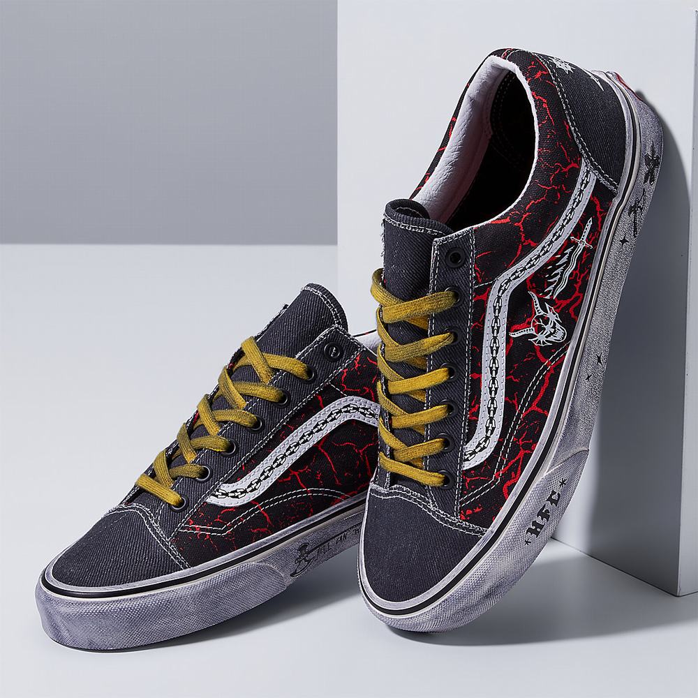 Tenis Vans X Stranger Things Estilo 36 Hombre Negras/Rojas | RGJ083296