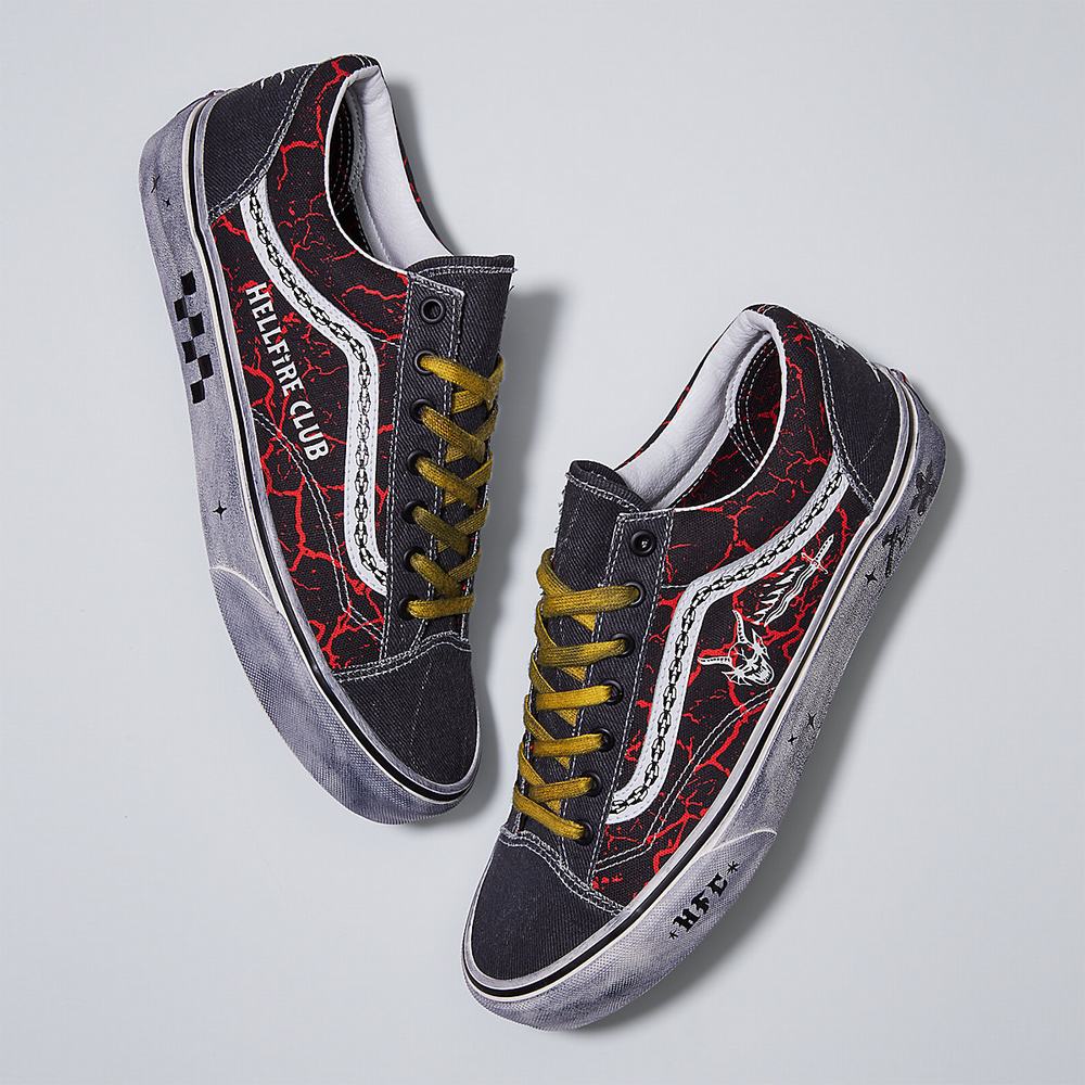 Tenis Vans X Stranger Things Estilo 36 Hombre Negras/Rojas | RGJ083296