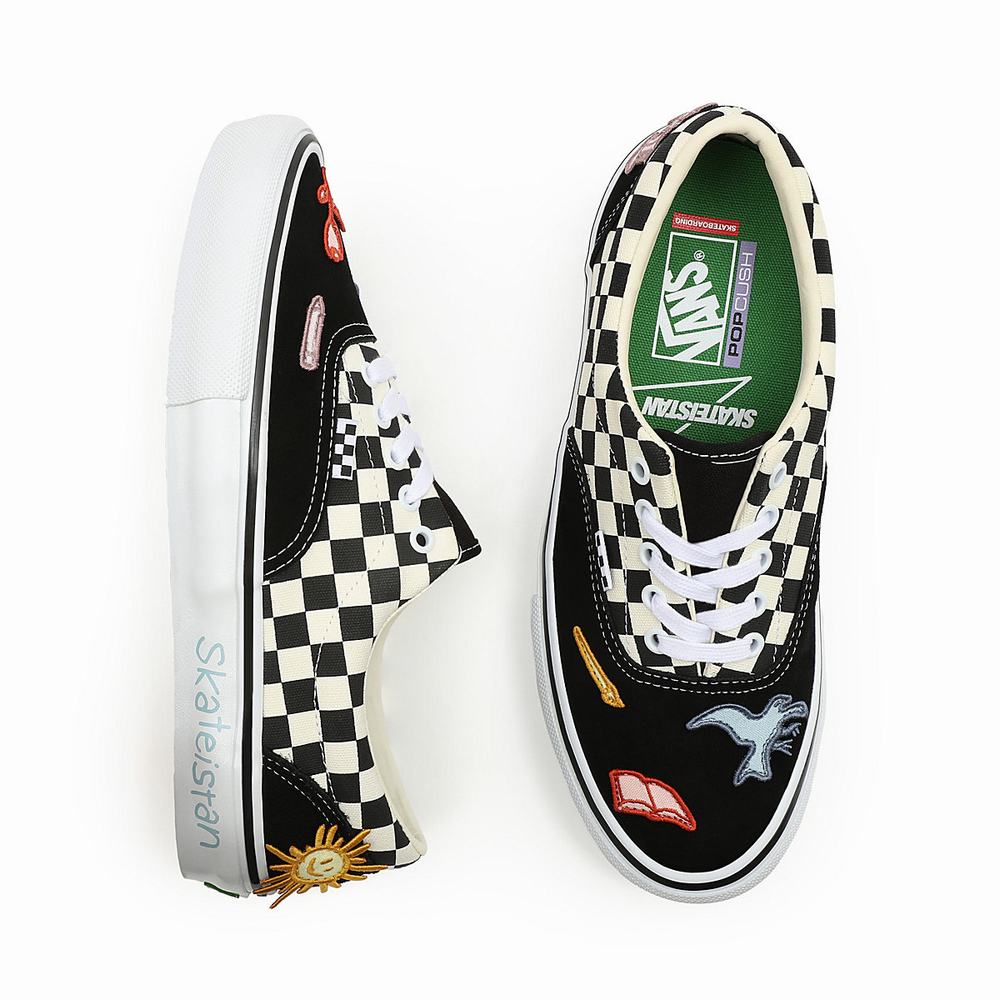 Tenis Vans x Skateistan Skate Era Mujer Negras/Blancas | AKU123895