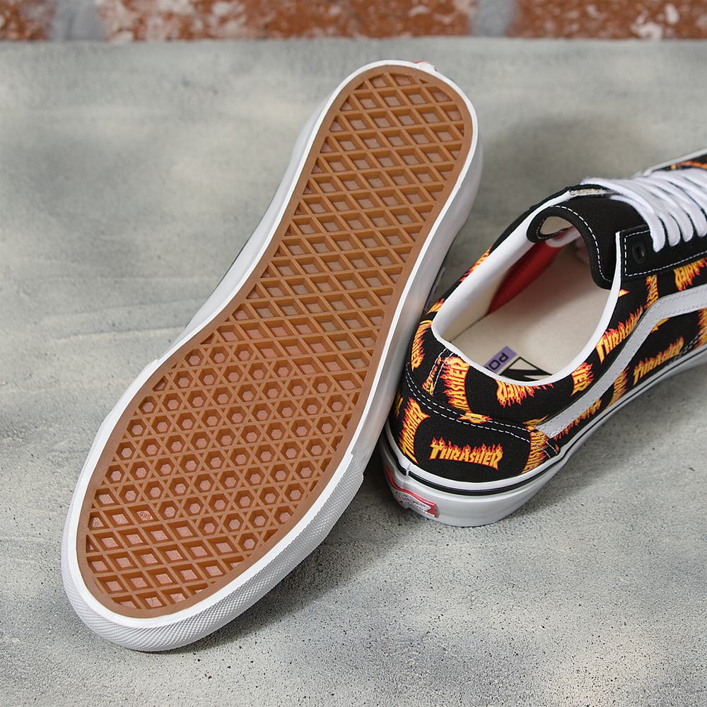 Tenis Vans x Thrasher Skate Old Skool Mujer Negras | ABY504689