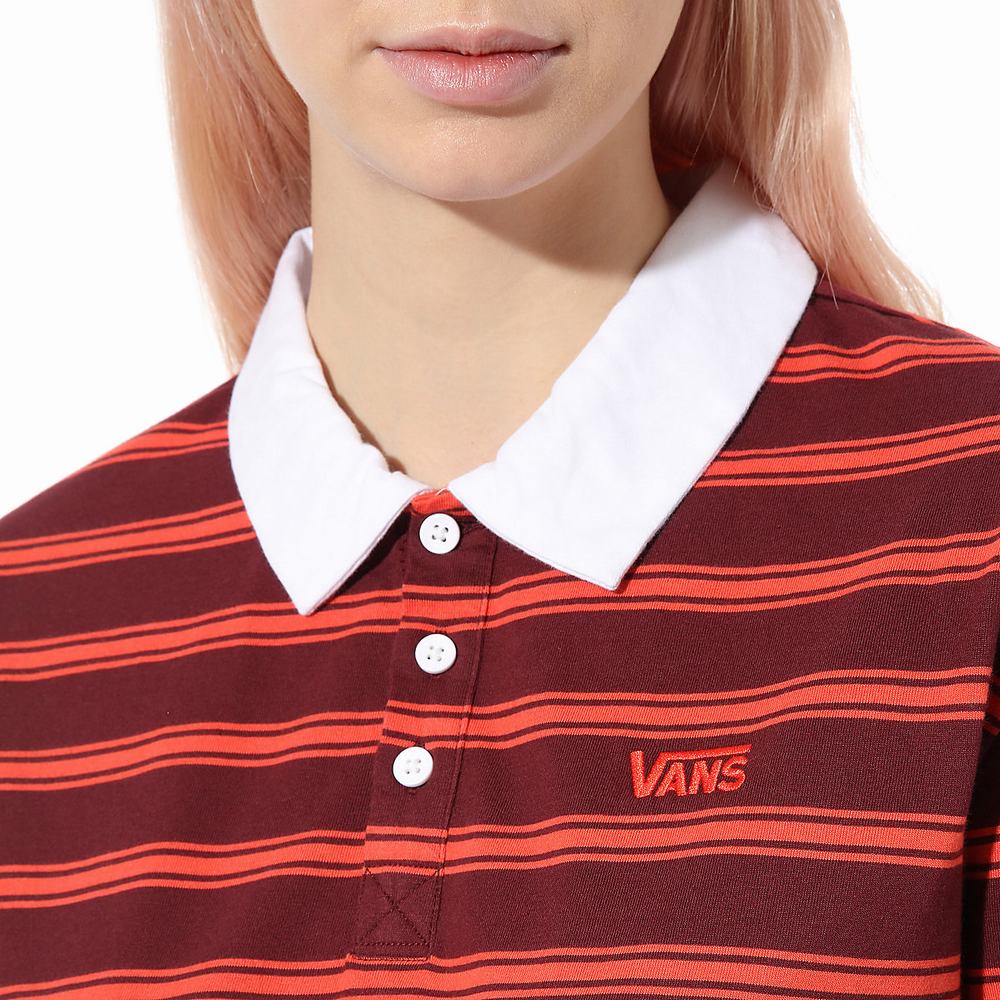 Vestido Vans Stripe Polo Mujer Rojas | YMX516870