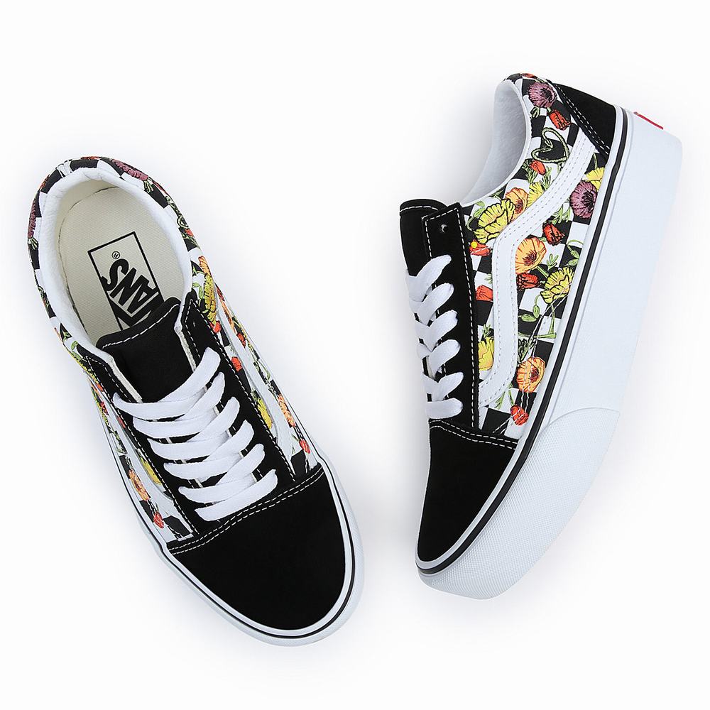 Zapatillas Plataforma Vans Old Skool Platform Mujer Negras/Multicolor | IZW920138