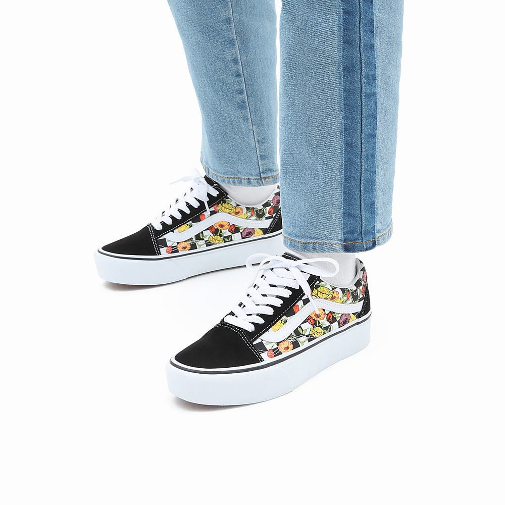 Zapatillas Plataforma Vans Old Skool Platform Mujer Negras/Multicolor | IZW920138