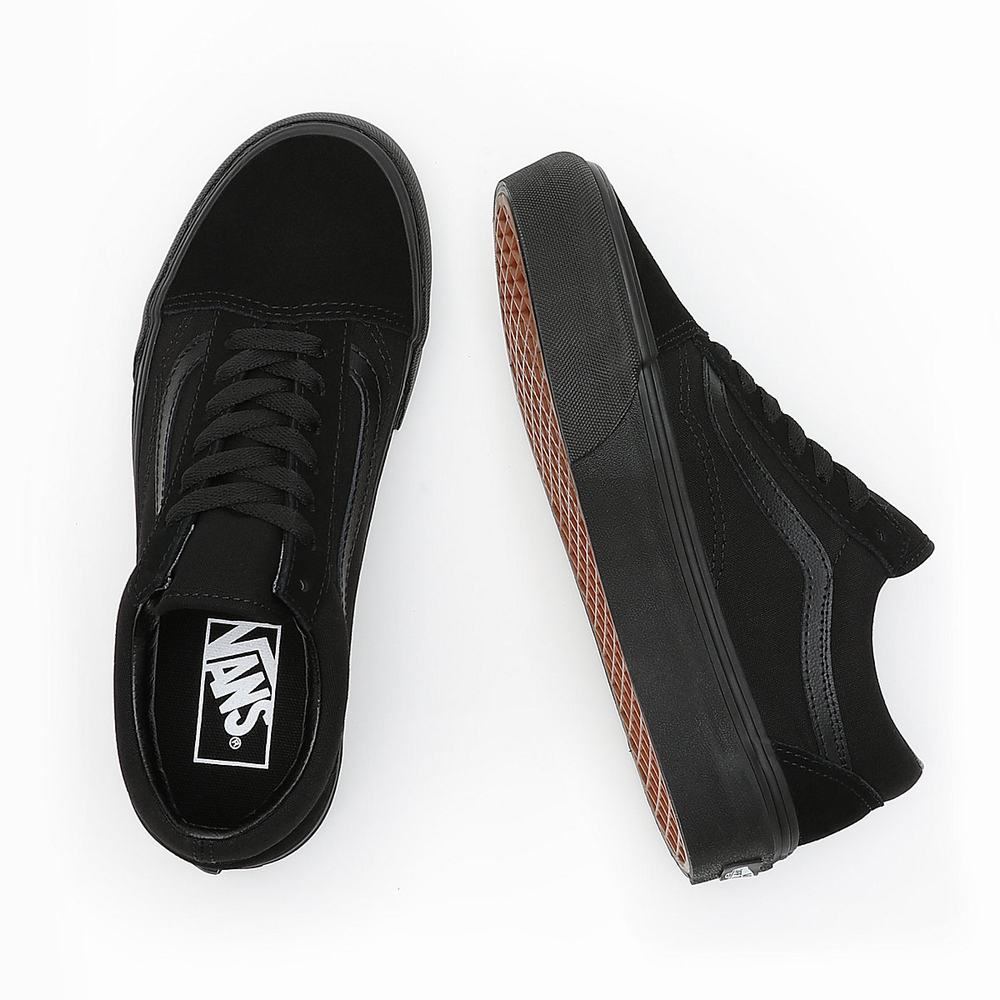 Zapatillas Plataforma Vans Platform Old Skool Mujer Negras | ASU321648