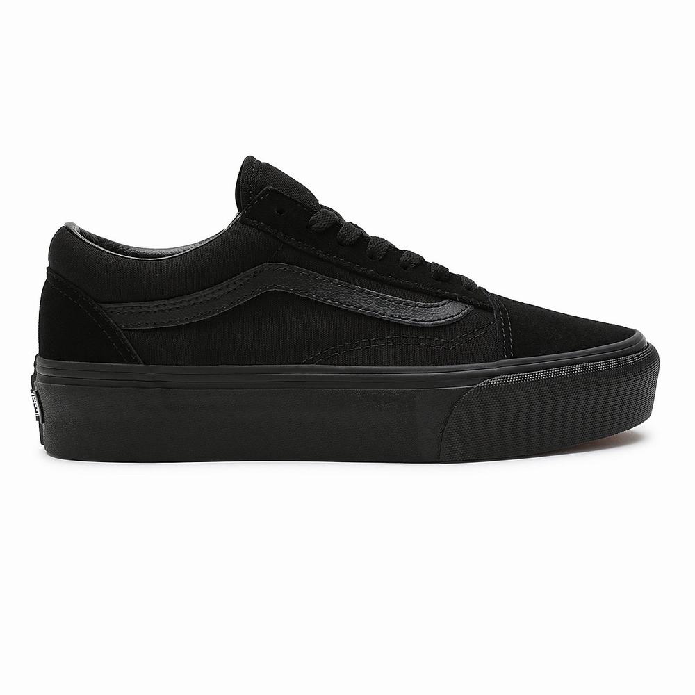 Zapatillas Plataforma Vans Platform Old Skool Mujer Negras | ASU321648