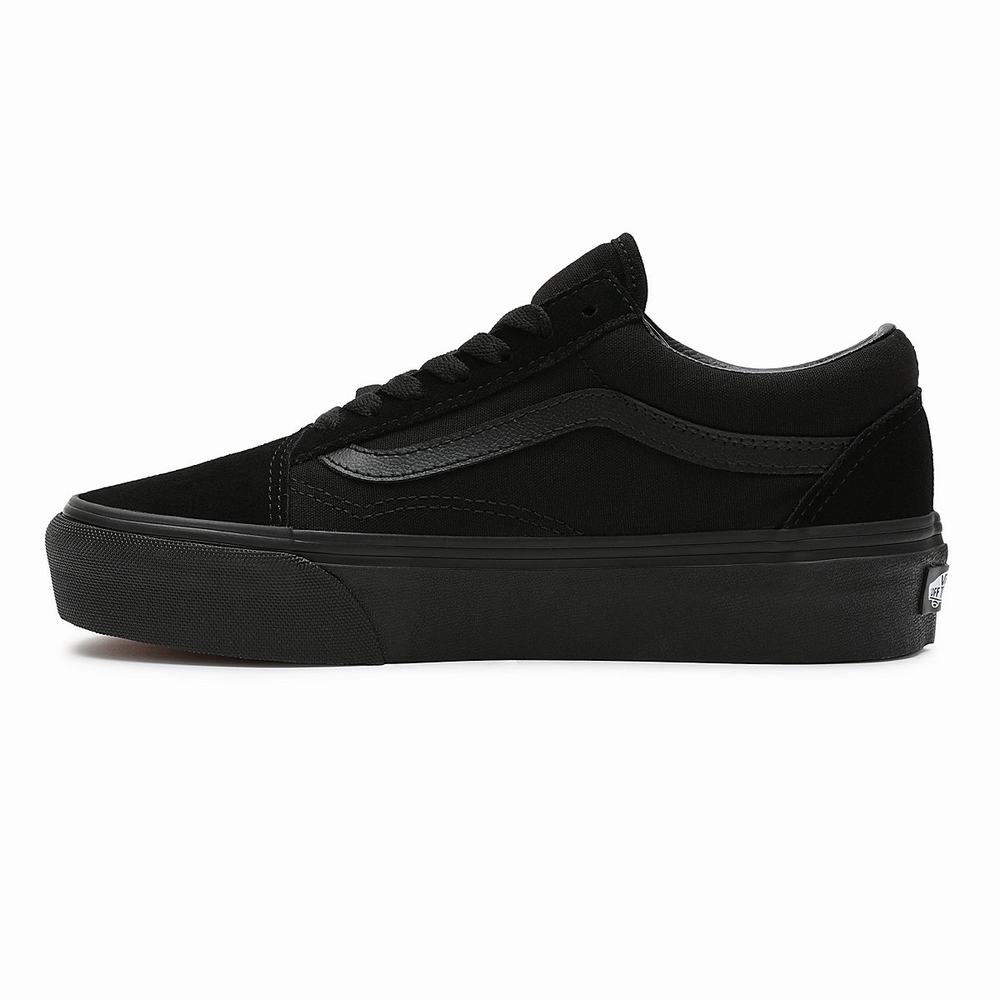 Zapatillas Plataforma Vans Platform Old Skool Mujer Negras | ASU321648