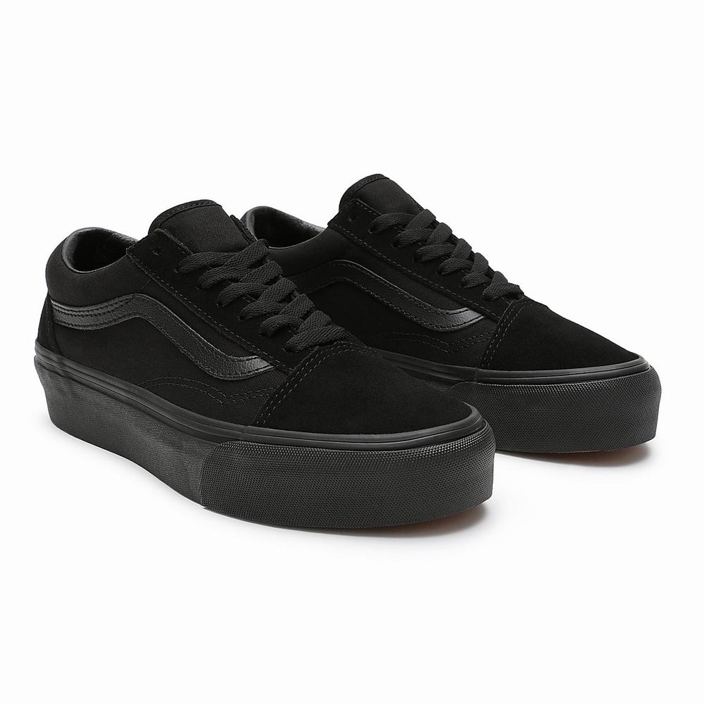 Zapatillas Plataforma Vans Platform Old Skool Mujer Negras | ASU321648