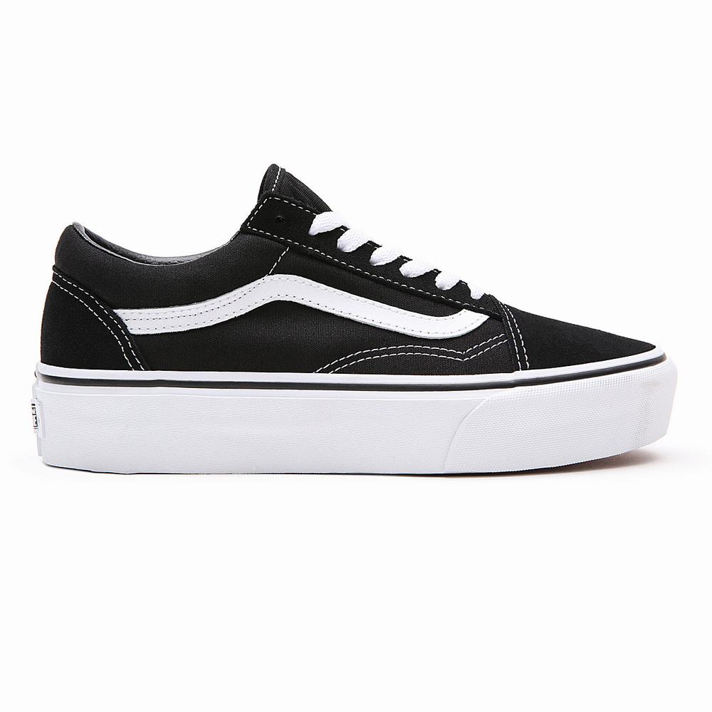 Zapatillas Plataforma Vans Platform Old Skool Mujer Negras | YPE173502