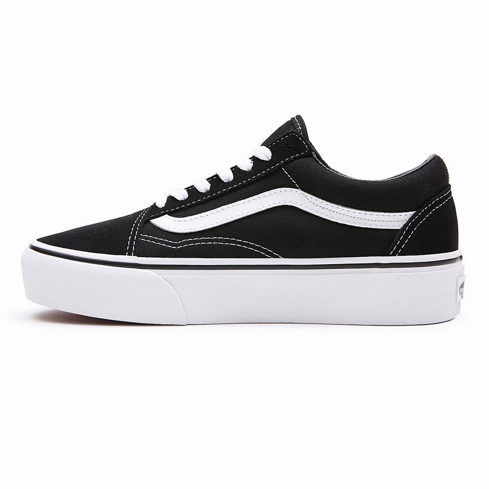 Zapatillas Plataforma Vans Platform Old Skool Mujer Negras | YPE173502