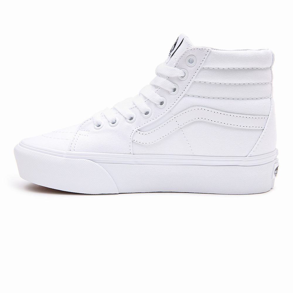 Zapatillas Plataforma Vans SK8-Hi Platform 2.0 Mujer Blancas | CQD689401